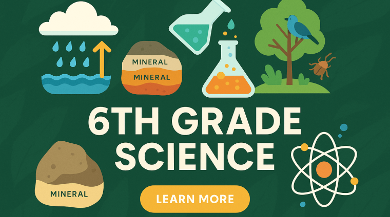 6th grade science class banner