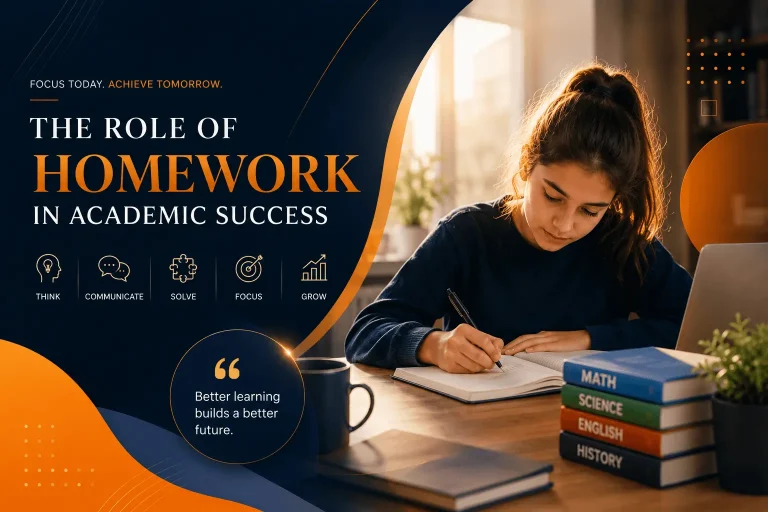 Student completing homework while researching the benefits and challenges of homework for academic success.