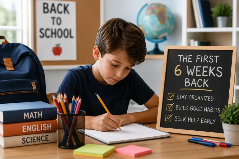 Student struggling with schoolwork during the first six weeks back at school
