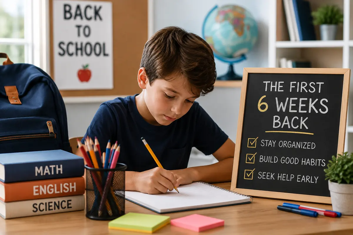 Student struggling with schoolwork during the first six weeks back at school