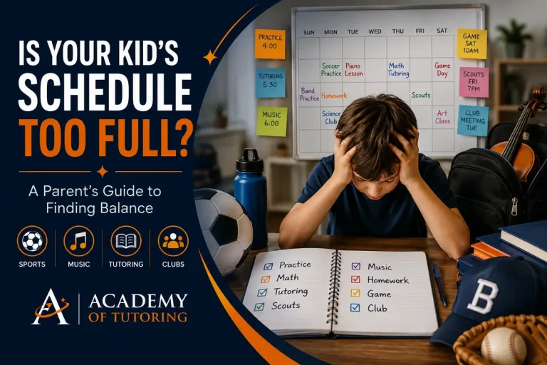 Family calendar covered in colorful activity schedules